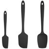 Picture of U-Taste Silicone Spatula Set, 600ºF High Heat Resistant, Seamless BPA-Free Flexible Rubber Kitchen Cooking Mixing Baking Scraper for Nonstick Cookware Set of 3 (Black)