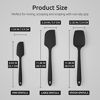 Picture of U-Taste Silicone Spatula Set, 600ºF High Heat Resistant, Seamless BPA-Free Flexible Rubber Kitchen Cooking Mixing Baking Scraper for Nonstick Cookware Set of 3 (Black)