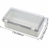 Picture of Zulkit Junction Box ABS Plastic Dustproof Waterproof IP65 Electrical Boxes Hinged Shell Outdoor Universal Project Enclosure Grey Clear Transparent Cover with Lock 7.9 x 3.9 x 2.8 inch (200x100x70mm)