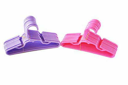 Picture of Brittany's American 24 Pack 12 Pink 12 Purple Plastic Doll Hangers Fits 18 Inch Doll Clothes