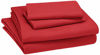 Picture of Amazon Basics Kid's Sheet Set - Soft, Easy-Wash Lightweight Microfiber - Full, Red