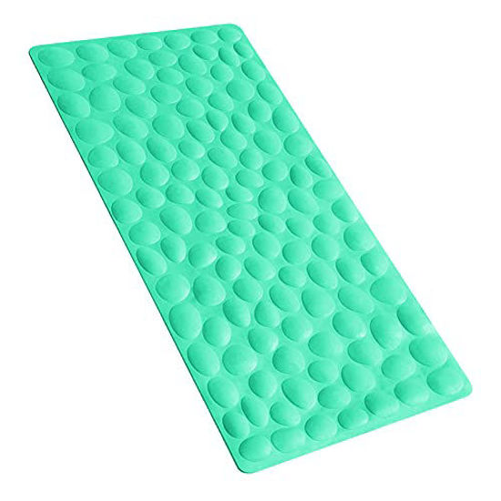 Picture of Non-Slip Bathtub Mat OTHWAY Soft Rubber Bathroom Bathmat with Strong Suction Cups (Sea Green 40"x16")