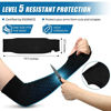 Picture of Arm Protection Sleeves 18 Inch Level 5 Cut 2 Pairs Heat Resistant Sleeves Protectors for Men Women (Black)