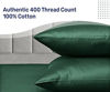 Picture of Cotton Pillow Case Standard Size, Set of 2, 100% Cotton, Soft & Cool, 400 Thread Count Sateen Pillow Cases (Hunter Green)