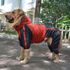 Picture of Lovelonglong Dog Hooded Raincoat, Small Dog Rain Jacket Poncho Waterproof Clothes with Hood Breathable 4 Feet Four Legs Rain Coats for Small Dogs Red M