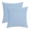 Picture of CaliTime Pack of 2 Cozy Throw Pillow Covers Cases for Couch Sofa Home Decoration Solid Dyed Soft Chenille 20 X 20 Inches Baby Blue