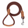 Picture of Mile High Life | Premium Leather Dog Leash | Strong Rope Leash | Leather Handle | Stainless Steel Strong Clasp | Small Medium Large Dogs | 4/5/6 Feet(Dark Brown, 60 Inch (Pack of 1))