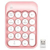 Picture of Wireless Numeric Keypad 18 Keys with 2.4G Mini Portable Silent Number Pad USB Receiver Financial Accounting Keyboard Extensions for Laptop Desktop PC ProPink