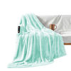 Picture of Exclusivo Mezcla Plush Fuzzy Large Fleece Throw Blanket (50" x 70", Mint Green)- Soft, Warm& Lightweight