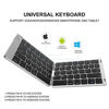 Picture of Foldable Bluetooth Keyboard, Rechargeable Full Size Ultra Slim Folding Keyboard Pocket Sized Wireless Foldable Keyboard for iPad Mac OS Android Windows Tablet Smartphone and More-Black and Silver