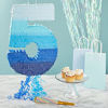 Picture of Number 5 Pull String Pinata for Boys 5th Birthday Party, Ombre Blue (16.5 x 11.6 In)