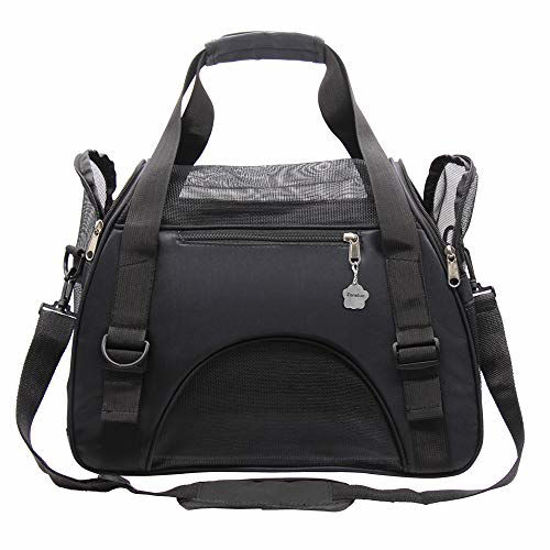 Picture of ZaneSun Cat Carrier,Soft-Sided Pet Travel Carrier for Cats,Dogs Puppy Comfort Portable Foldable Pet Bag Airline Approved (Small Black)