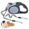 Picture of Dual Retractable Dog Leash - Walk 2 Dogs up to 110 lbs - Heavy Duty Double Headed 16 ft Extendable Dog Leash for Small Medium Dogs Walking Training