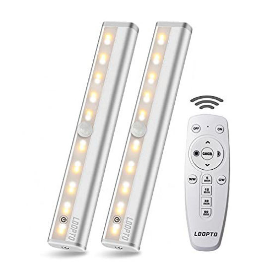 Picture of Under Cabinet Lights 2 Pack, LDOPTO Battery Operated Lights with Remote Control, LED Under Cabinet Lighting, Closet Lights, Under Cabinet Lighting, led Lights with Remote for Kitchen Lighting