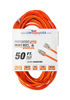 Picture of 50 ft Extension Cord 16/3 SJTW with Lighted end - Orange - Indoor / Outdoor Heavy Duty Extra Durability 13AMP 125V 1625W ETL Listed by LifeSupplyUSA