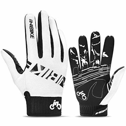 Picture of INBIKE MTB BMX ATV Mountain Bike Bicycle Cycling Gloves Men White