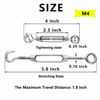 Picture of Turnbuckles Hook, Lsquirrel 304 Stainless Steel Turnbuckle Heavy Duty Wire Rope Tension Cable Railing Kit for Sun Shade Tent Installation(M4, 10Pcs)