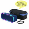 Picture of co2crea Hard Travel Case Replacement for DOSS SoundBox Pro+ Wireless Bluetooth Speaker (Black Case + Inside Blue)