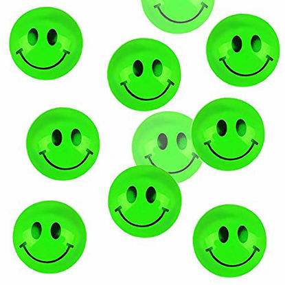 Picture of GiftExpress Pack of 144, Glow in The Dark Smile Face Bouncy Balls/ Halloween Supplies/ Halloween Treats/Halloween Toys (144 pc Smile Face Ball)