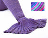 Picture of LAGHCAT Mermaid Tail Blanket Crochet Mermaid Blanket for Adult, Soft All Seasons Snuggle Mermaid Sleeping Bag Blankets, Classic Pattern, (56"x28", Purple)