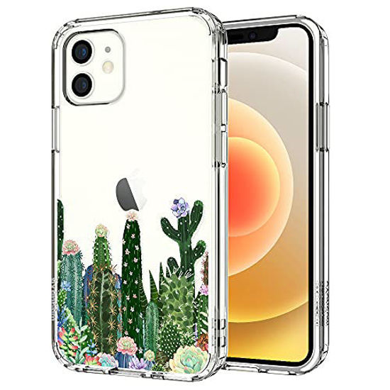 Picture of MOSNOVO Case for iPhone 12 Pro, Cactus Flower Garden Slim Clear Case Design with Shockproof TPU Bumper Protective Cover Case for iPhone 12/12 Pro