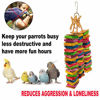 Picture of Parrot Toys for Medium Birds, Cardboard Bird Toys African Grey Parrot Toys, Natural Wooden Bird Cage Chewing Toy with Clip for Small Medium Parrots and Birds Cockatiel Conure