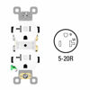 Picture of AIDA Duplex Electrical Receptacle Outlets, 20Amp 125V Wall Outlet, TR, Residential, 3-Wire, Self-Grounding, UL Listed, Push & Side Wire, Light Almond ( 10 Pack )