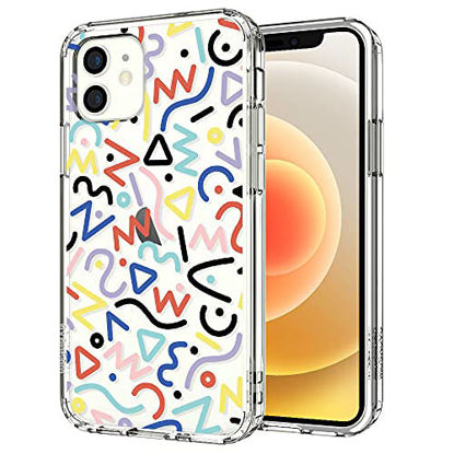 Picture of for iPhone 12/12 Pro Case, MOSNOVO Cool Doodle Art Hybrid Clear Design Shock Absorption Protective Bumper Soft TPU Cover Case for iPhone 12 Pro/12