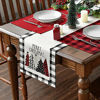 Picture of Artoid Mode Waterclor Buffalo Plaid Christmas Trees Merry Xmas Table Runner, Seasonal Winter Holiday Kitchen Dining Table Decoration for Indoor Outdoor Home Party Decor 13 x 90 Inch