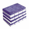 Picture of Microfiber Kitchen Towels - Super Absorbent, Soft and Solid Color Dish Towels, 8 Pack (Stripe Designed Purple and White Colors), 26 x 18 Inch (Purple)