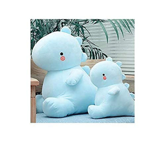 Picture of Cute Charming Cartoon Fashion Funny Pretty Dinosaur Stuffed Animals Shape Big Hugging Pillow Soft 3D Pom Plush Toy Doll Ultra Fabric Bed Rest Chair Bolster Nursery Decoration Gift for Kids (Blue)