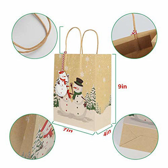 Chinco 60 Pieces Christmas Gift Bags, 9 Inch Xmas Kraft India | Ubuy