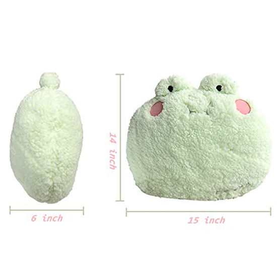 GetUSCart- DXDE4U Frog Plush Pillow, Adorable Frog Stuffed Animal, Home  Cushion Decoration Frog Plush Toy Throw Pillow Birthday Xmas Travel Gift  for Kids Adults Girls Boys (15 x 14 inch)