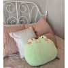 Picture of DXDE4U Frog Plush Pillow, Adorable Frog Stuffed Animal, Home Cushion Decoration Frog Plush Toy Throw Pillow Birthday Xmas Travel Gift for Kids Adults Girls Boys (15 x 14 inch)