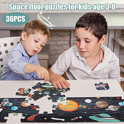 Picture of Kids Puzzles for Kids Age 3-8, HAS 36 Piece Space Floor Puzzle Children Puzzles for Boys and Girls and Educational Toys Jigsaw Puzzles Raising Children Recognition & Memory Skill Practice