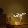 Picture of N / A Airplane Night Light 3D Illusion Lamp,Soft Warm Colors Wood Table Lamp for Boys Pilot Gifts with USB Power