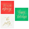 Picture of Christmas Paper Napkins, Holiday Party Supplies (3 Colors, 5x5 In, 102 Pack)