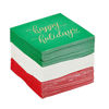 Picture of Christmas Paper Napkins, Holiday Party Supplies (3 Colors, 5x5 In, 102 Pack)