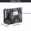 Picture of 6 Pieces Canvas Makeup Bags Printed Cosmetic Bags Multi-Function Travel Organizer Pouches with Zipper Toiletry Bag Accessories for Women Girls (Grid Style)