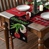 Picture of Artoid Mode Merry Grinchmas Christmas Table Runner Black, Seasonal Winter Xmas Holiday Kitchen Dining Table Decoration for Indoor Outdoor Home Party Decor 13 x 108 Inch