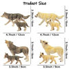 Picture of TOYMANY 8PCS Wolf Figures Forest Animals Toy Figurines - Plastic Jungle Zoo Animal Figurines for Kids Boys Girls Age 3-5 6-12