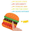 Picture of Pop Its Fidget Toys Pack 4 - Stress Relief Food Pop Its Poppers Fidget Poppet Toy - Autism Learning French Fry Pizza Hamburger Popits Push Pop Bubble Popping Sensory Toy for Kids