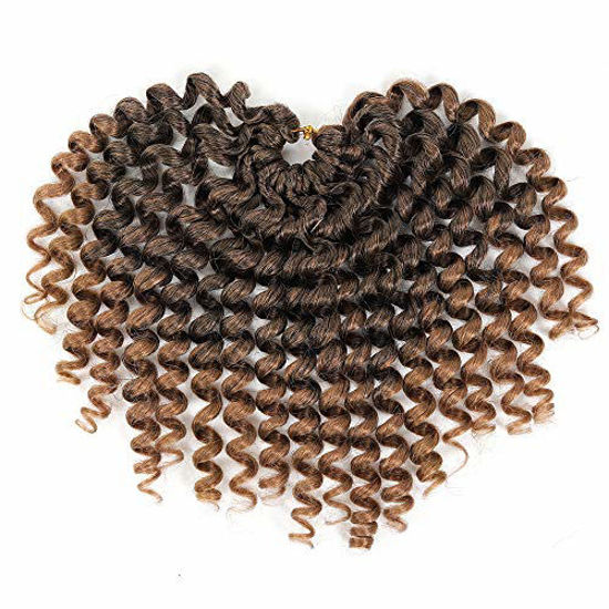 Picture of 3 Packs 2X Ringlet Wand Curl Jamaican Bounce 8 inch Synthetic Crochet Hair Extensions Crochet Braiding Hair 20 Roots