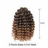 Picture of 3 Packs 2X Ringlet Wand Curl Jamaican Bounce 8 inch Synthetic Crochet Hair Extensions Crochet Braiding Hair 20 Roots