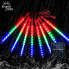 Picture of JMEXSUSS Solar Meteor Shower Rain Lights, 30cm 8 Tube 144 LEDs Multicolor Meteor Lights, Led Falling Rain Fairy String Lights for Xmas Tree Weeding Holiday Party Patio Decoration