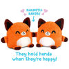 Picture of TeeTurtle | Plushmates | Fox | Orange | Happy + Angry | The Reversible Plush That Hold Hands!