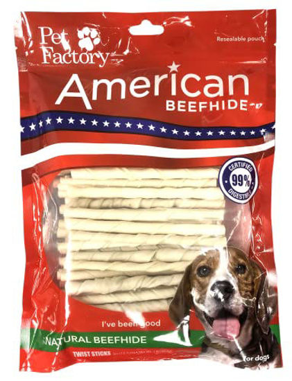 Pet Factory American Beefhide Chews 28109 Rawhide Natural Flavor 5