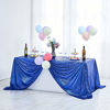 Picture of Hahuho 50x80 inch Rectangular Sequin Tablecloth Royal Blue, Glitter Tablecloth for Bridal Shower Decorations, Birthday, Wedding, Dessert, Banquet50x80 Inch, Royal Blue