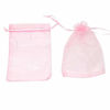 Picture of Dealglad 100Pcs Pink Organza Gift Bags 7x9 inch, Drawstring Mesh Jewelry Bags, Wedding Party Favor Festival Gift Bags Candy Pouches