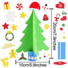 Picture of Aneco 12 Kits Craft Foam Christmas Tree DIY 3D Christmas Tree Foam Combination Stickers for Making Funny Christmas Tree